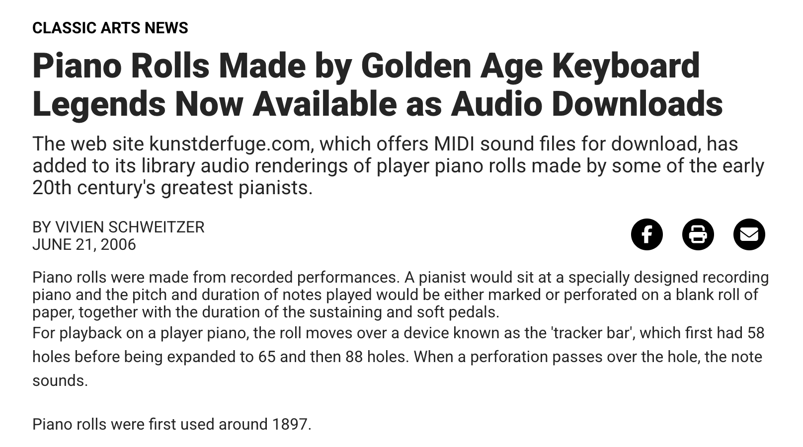 Piano rolls article reference